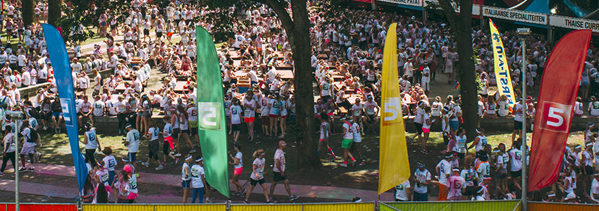 Beachflags Color Run Amsterdam Beachflags Color Run Amsterdam